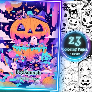 Spooky Cutie Halloween Coloring Book | Kawaii Pastel Goth PDF