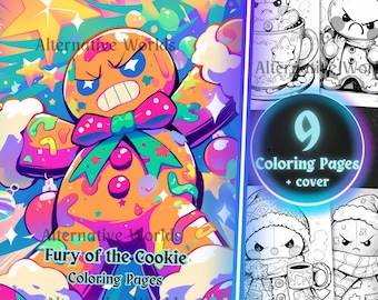 Spooky Gingerbread Man Coloring Book: Gothic Christmas Art (PDF)