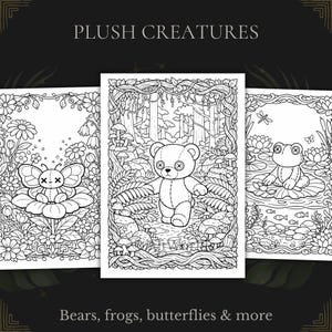 Botanische Malvorlagen PDF | Spooky Cutie Plüsch Cryptid Folklore Buch Bild 4