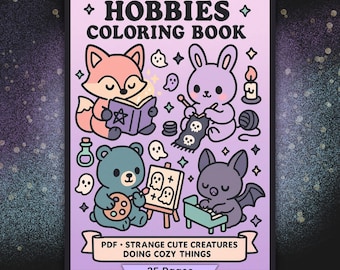 Spooky Cutie Hobbies Coloring Book – Creepy Cozy Creatures PDF