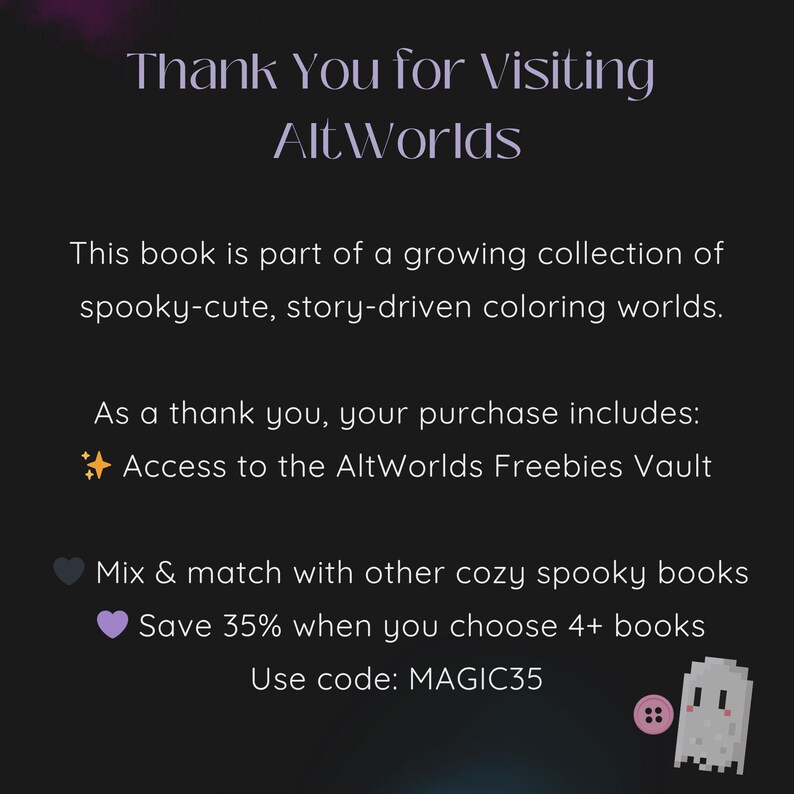 Spooky Love Coloring Pages | Kawaii Cryptid Romance Gothic Hearts PDF image 9