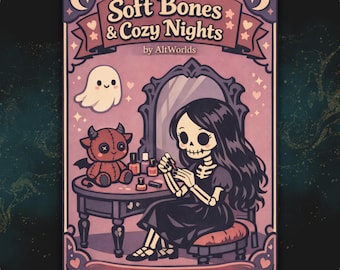 Spooky Cutie Coloring Book • Cozy Goth Pages Skeletons & Creatures