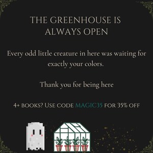 Gothic Botanical Coloring Pages | Spooky Cutie Greenhouse Creatures PDF image 9