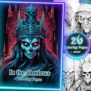 Gothic Horror Coloring Book: Creepy D&D Grayscale Pages (PDF Download)