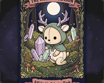 Spooky Cutie Coloring Pages | Gothic Autumn Forest Plush Cryptids PDF