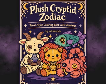 Cutie Spooky Zodiac Coloring Book – Tarot Style Plush Pages PDF