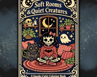 Spooky Cutie Coloring Book PDF | Plush Cryptids & Skeleton Pages