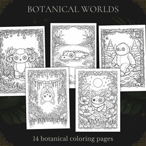 Botanische Malvorlagen PDF | Spooky Cutie Plüsch Cryptid Folklore Buch Bild 3