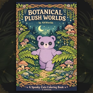 Libro para colorear de críptidos espeluznantes y tiernos (PDF) / Páginas de folclore botánico