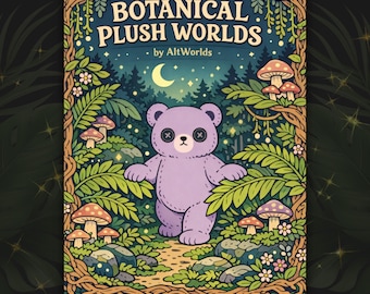Spooky Cutie Cryptid Coloring Book PDF | Botanical Folklore Pages
