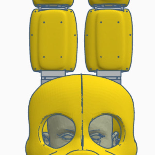 The Silver Eyes SpringBonnie 3D Model file mask (with jaw and ear mechanisms)