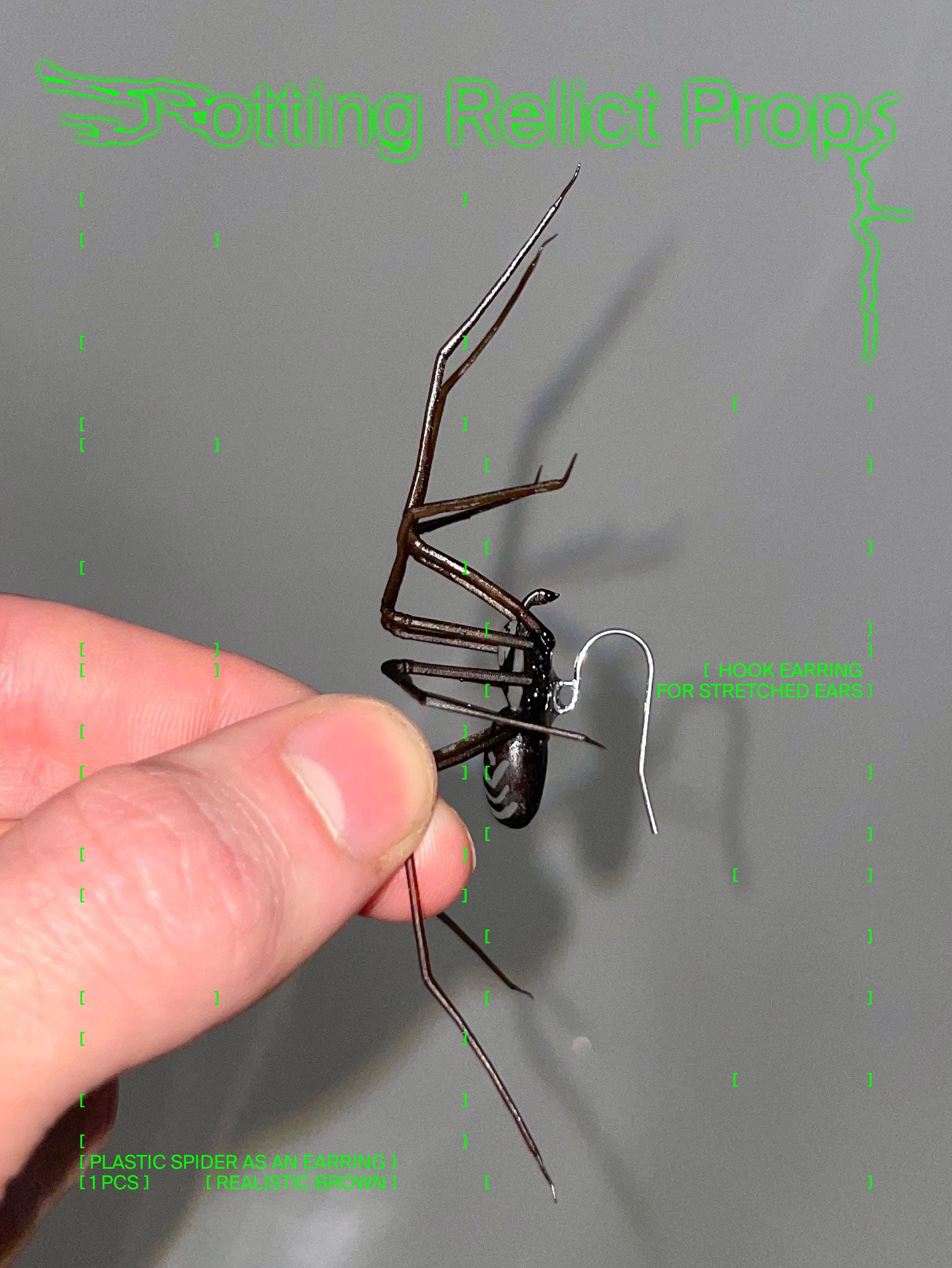 plastic spider as an earring (ORIGINAL!) | realistic giant house spider stud earrings | 1 pcs