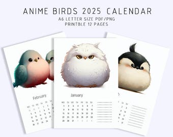 2025 Printable Calendar, 2025 Calendar Printable, Animal 2025 Calendar