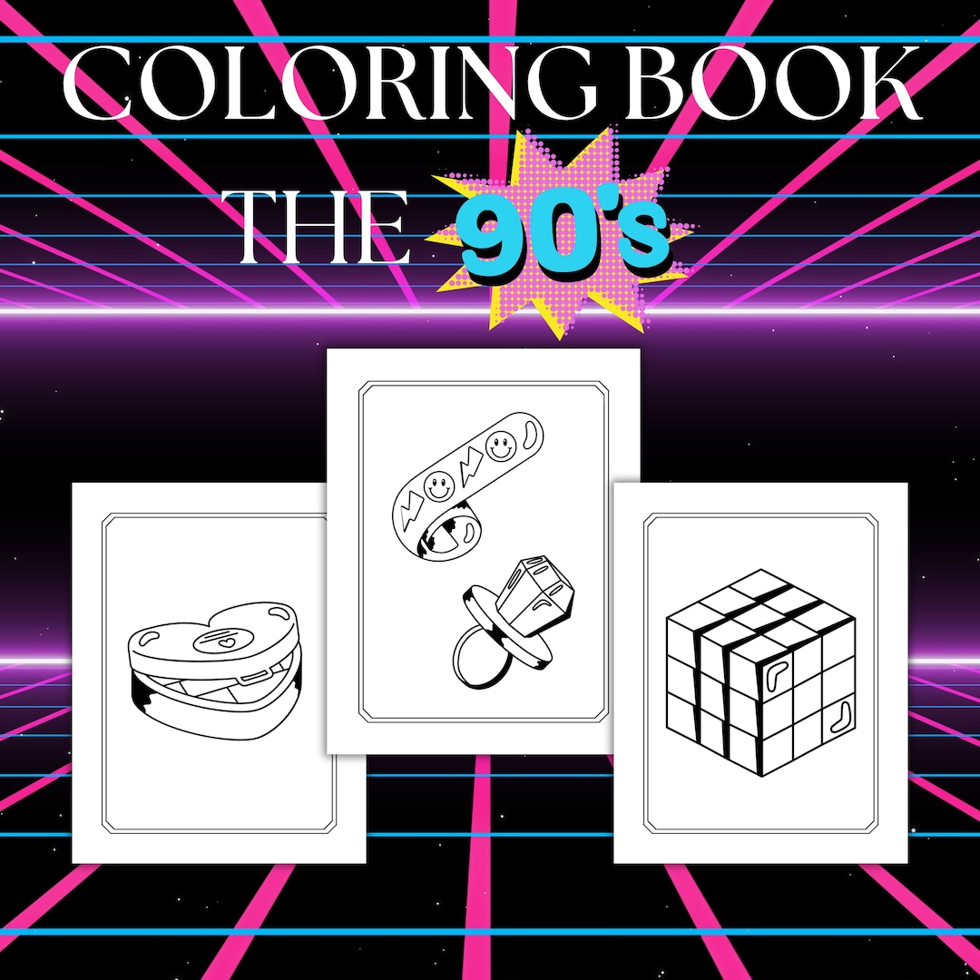 10 Nostalgic Adult 90s Coloring Pages to Revisit Memories
