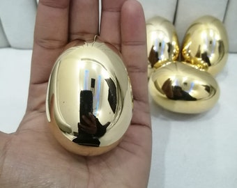 Golden Egg Pure 100% Made By Solid Brass Premium Quality For Decoration Hand Made (1 Pc's)