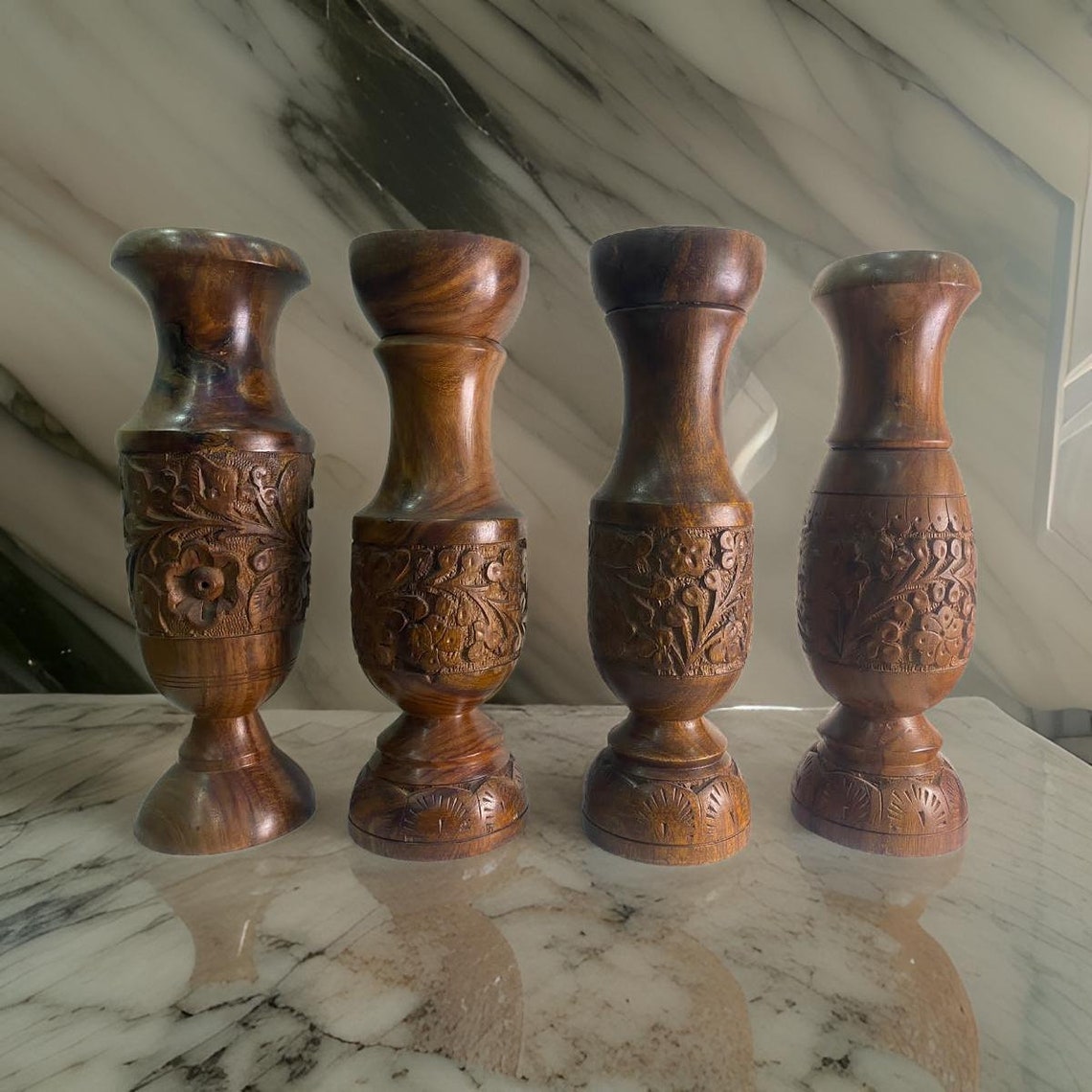 Wood Vase Centerpiece, Flower Vase, Rustic Wedding Table Decoration, Farmhouse Decor, Wooden ...