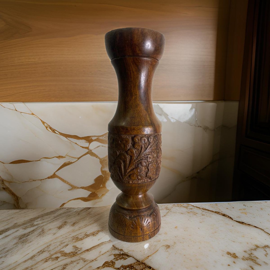 Wood Vase Centerpiece, Flower Vase, Rustic Wedding Table Decoration, Farmhouse Decor, Wooden ...