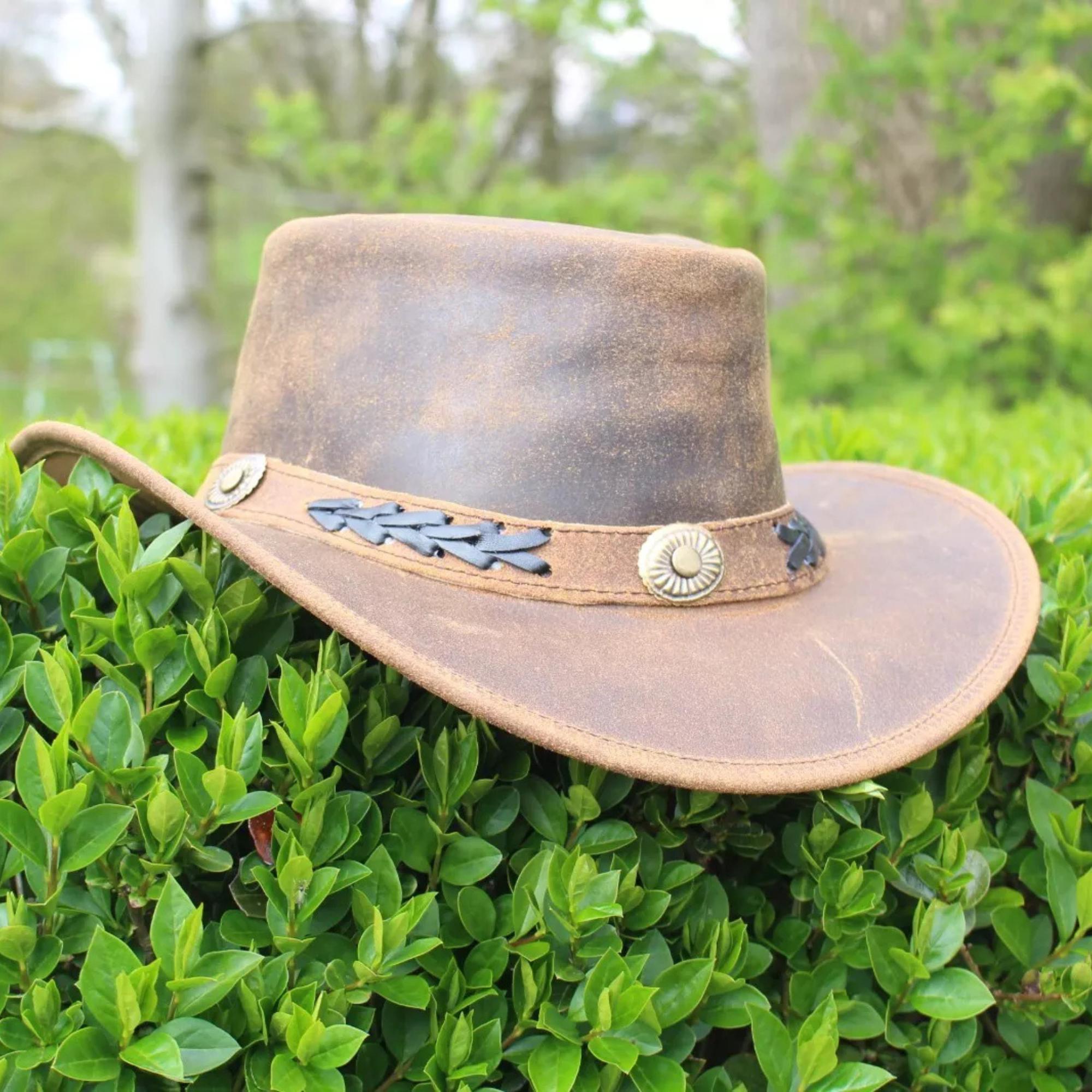 Cappello Da Cowboy Australiano Occidentale In Vera Pelle - Foto 7