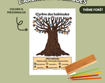 Páginas imprimíveis do Fairy Bullet Journal em francês / Páginas para bujo / Árvore de hábitos / Rastreador de hábitos / Rastreador de hábitos
