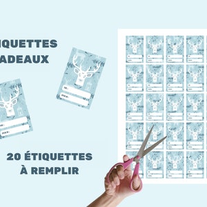 French gift labels to print / Christmas labels / Gift package labels / PDF to print / PDF ONLY