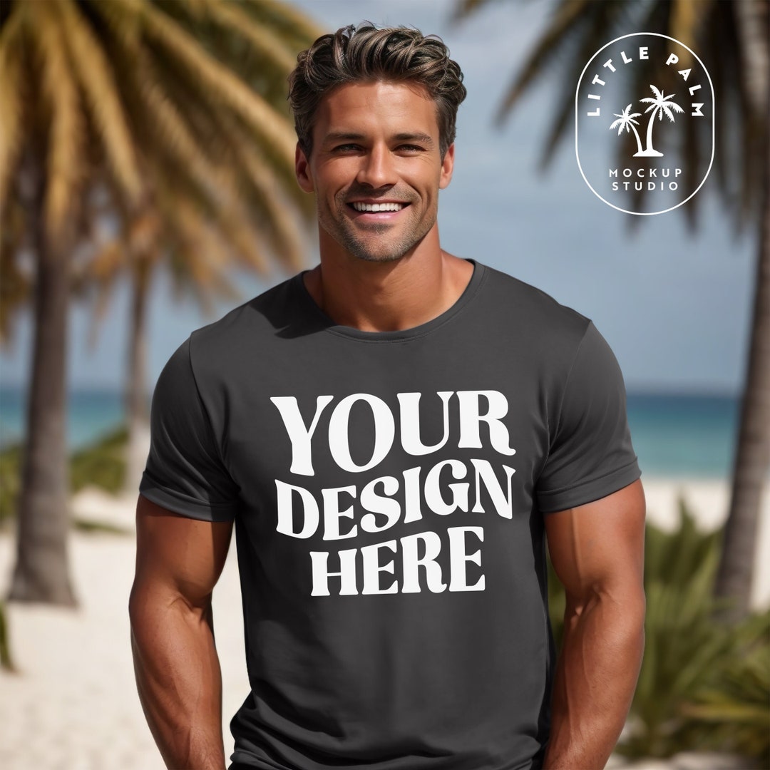 Asphalt Grey | Bella Canvas 3001 Mockup | Tshirt Mockup | Front Mockup ...