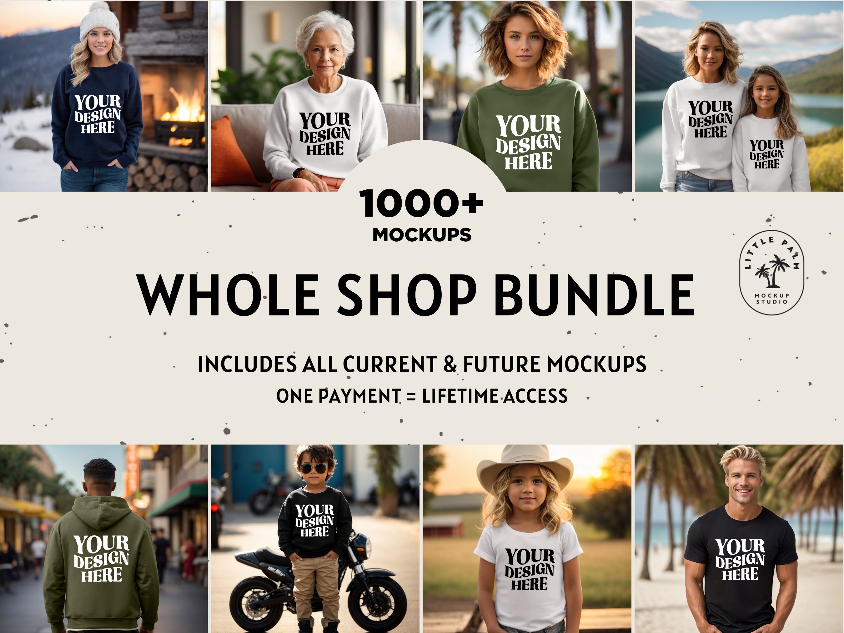 Whole Shop Mockup Bundle, Entire Shop Bundle, Full Access Shop Pass, Bella Canvas 3001 Bundle, Gildan 64000, Gildan 18000 Mockup Bundle Sale