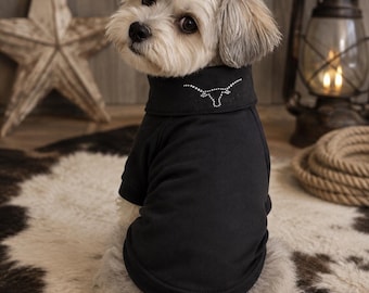 Dog Tee turtleneck long sleeve sweater tee shirt longhorn