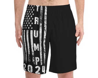 Trump Mens Shorts MAGA Patriotic Shorts Mens Trump Sports Shorts