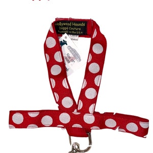 Strappy Red and White dog Harnesses