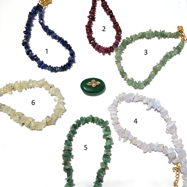 Natural Multi Color Gemstone  Uncut Chip Beads Bracelet, Multi Color Gemstone Nuggets Bracelet With Smooth, Rough & Uncut Chip Bead Bracelet