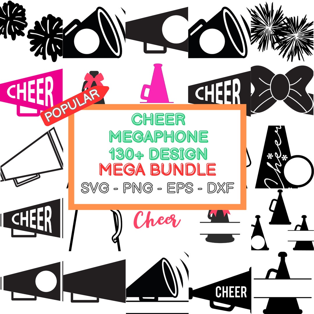 Cheer Megaphone Svg, Cheer Cone Svg, Cheerleader Svg, Cheer Cut File