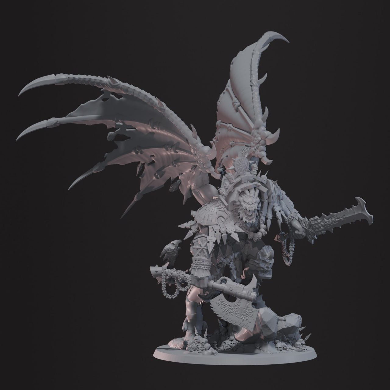 Chaos Warlord Angron Miniature Sci-fi Collectible for - Etsy Australia