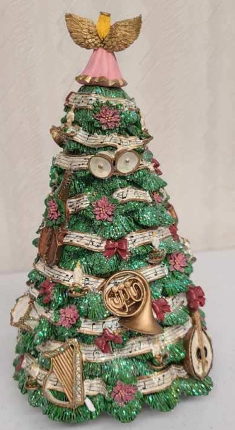 The San Francisco Music Box Co Rotating Victorian Christmas Tree Etsy