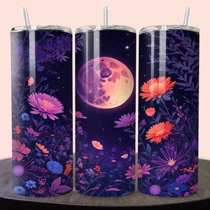 Papier d&#39;emballage fin Galaxy Butterfly, 20 oz | Papier pour gobelet fin, violet, 20 oz | Emballage pour gobelet, violet pleine lune, 20 oz | Écharpe 3D fine pour gobelet