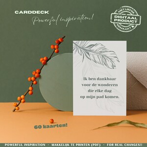 Mentalidad positiva de la baraja de cartas | Tarjetas pensamientos positivos