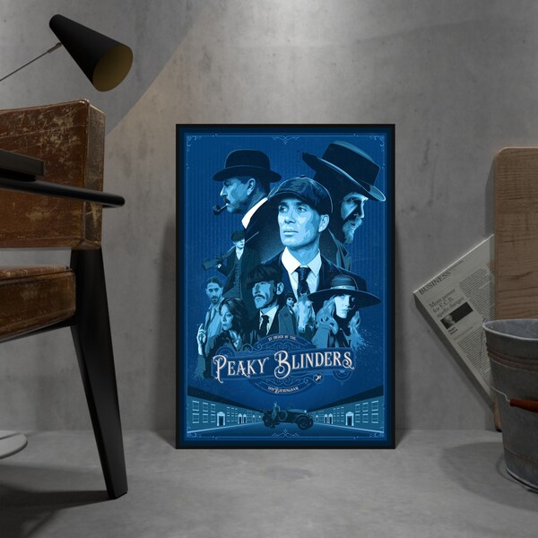 Peaky Blinders Poster, Thomas Shelby Wall Art, Cillian Murphy Wall Decor, Rolled Canvas Print, TV Series Poster Gift