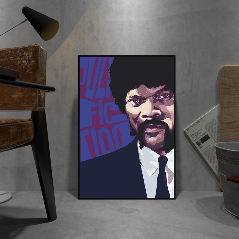 Pulp Fiction Poster, Uma Thurman Wall Art, Rolled Canvas Print, Quentin ...