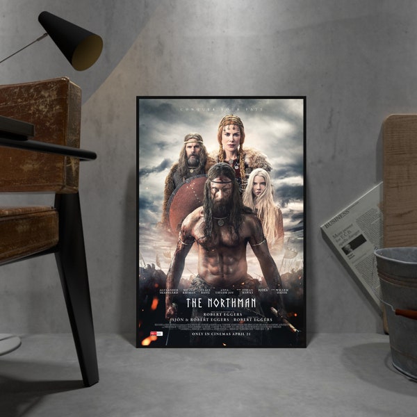 The Northman Poster, Anya Taylor-Joy Wall Art, Alexander Skarsgård Wall Decor, Rolled Canvas Print, Movie Poster Gift