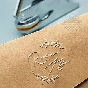 Customizable Logo | Custom Stamp Embosser for Special Events (Wedding, Birth) and Unique Creations