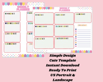 Dog/puppy Weekly Schedule Planner Printable - Etsy