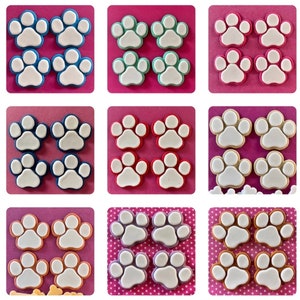 Edible Paw Prints - Icing fondant Cake Toppers - Children&#39;s Birthday Cake