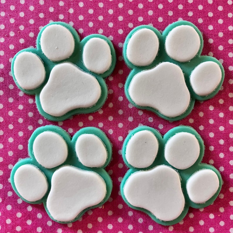Edible Paw Prints Icing Cake Toppers Children's Birthday Cake Etsy UK
