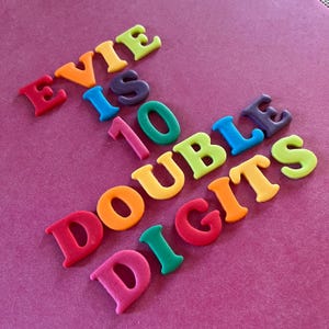 Adornos para tartas con letras y números de arcoíris y pastel comestibles de 2,5 cm con motivos de edad. Decoración para tartas con fondant y glaseado. ENVÍO GRATUITO EN EL REINO UNIDO.