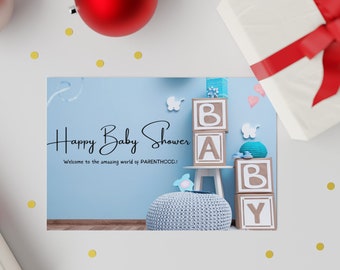 Baby Shower Card, Baby Card, Happy Baby Shower, Welcome Baby, Pregnancy Card, Expecting Card, Parenthood, Printable Card, New Mom, Congrats