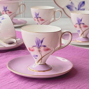 Espresso Coffee Cup Set Veronica Iris – 6 Persons, 12 Pieces