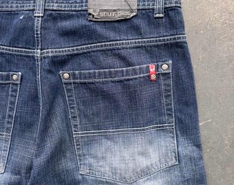 Y2K Southpole Red Tab Faded Wide Leg Baggy Jeans Size 36x34 - Etsy
