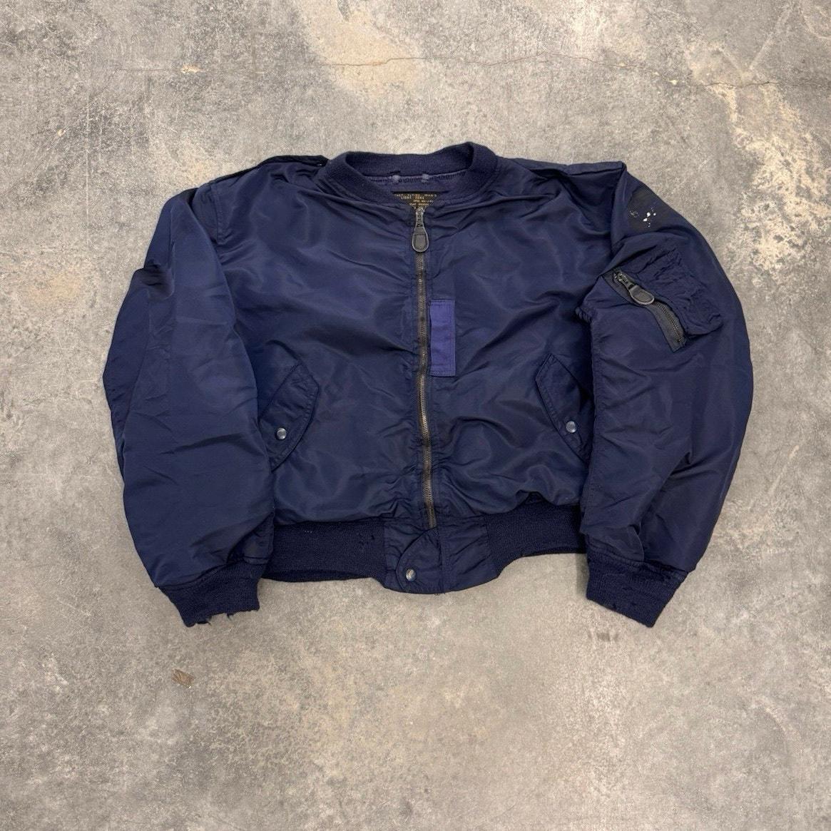 BRANETS L-2A SMALL フライトジャケット USAF 紺 1950年代のUSAF L-2Aフライトジャケット（Brent's Inc製、復刻版