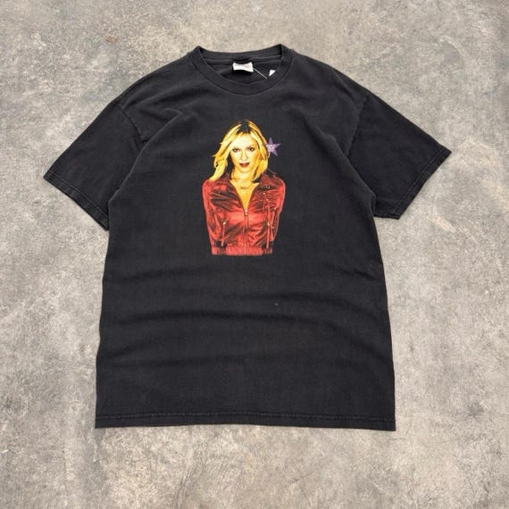 Vintage 2001 Madonna Drowned World Tour Black Tour Tee Shirt Size