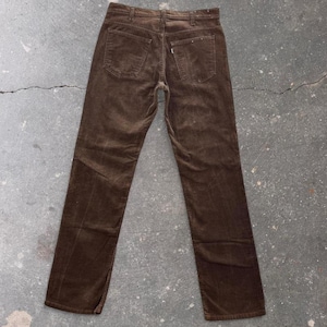 Levi's 505 bruna manchesterbyxor med raka ben från 1970-talet | 33 x 33