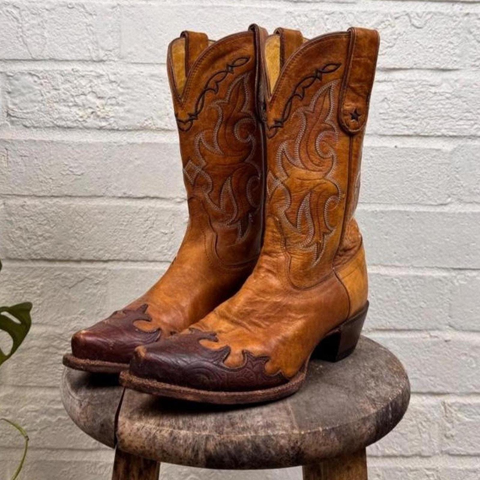90s Tony Lama Boots - Etsy